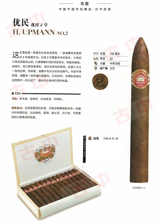 乌普曼（优民）优民2号 H.Upmann No.2