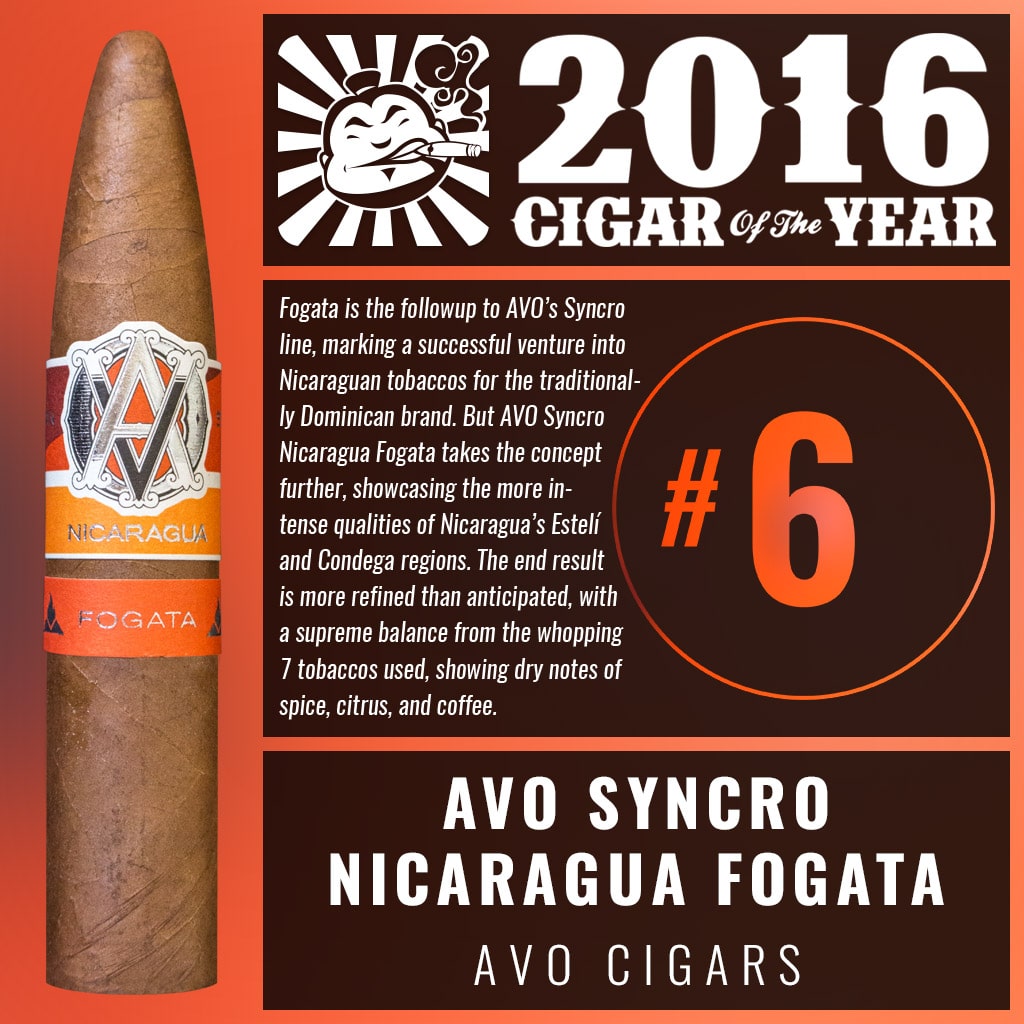 AVO Syncro Nicaragua Fogata Number 6 Cigar of the Year 2016