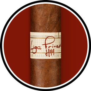 Liga Privada H99 Connecticut Corojo No. 1 Cigar of the Year 2022 circle