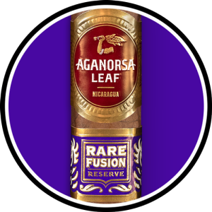 Aganorsa Leaf Rare Fusion No. 9 Cigar of the Year 2023 circle